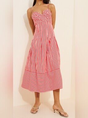 farm rio red lace monsteras midi dress FARM Rio | Dresses | Farm Rio Lace Monsteras Red Midi Dress
